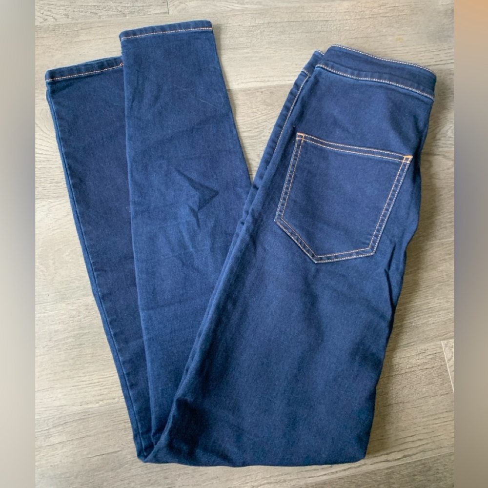Dark Blue high waisted Denim Jeggins size Large